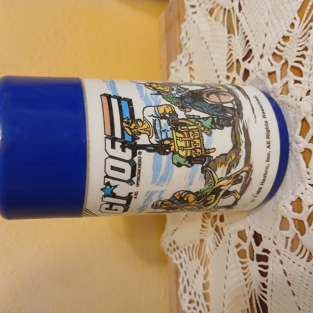 1986 Collectable G.I. Joe Blue Thermos